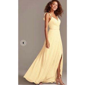 Two size 12 bridesmaids yellow dress DAVID'S BRIDAL W11885
